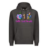 Smoke hello first grade tie dye 3200x2400 Premium Hoodie - AdoDesignShop