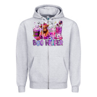 Heather Grey Halloween boo Heifer coffee cups Zipper Hoodie - RanaPortraitStore