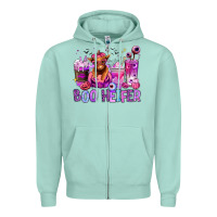 Seafoam Halloween boo Heifer coffee cups Zipper Hoodie - RanaPortraitStore