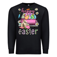 Black Bunny Happy Easter truck Easter Day Premium Sweatshirt - Neo Western