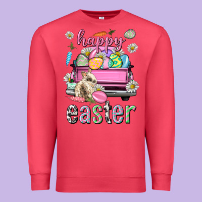 Bunny Happy Easter Truck Easter Day Premium Sweatshirt Designed By Neo Western