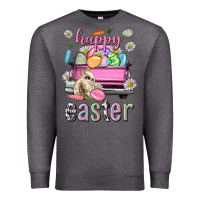 Charcoal Heather Bunny Happy Easter truck Easter Day Premium Sweatshirt - Neo Western