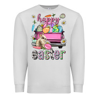 Dove Grey Bunny Happy Easter truck Easter Day Premium Sweatshirt - Neo Western