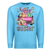 Ocean Blue Bunny Happy Easter truck Easter Day Premium Sweatshirt - Neo Western