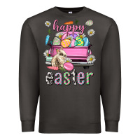Smoke Bunny Happy Easter truck Easter Day Premium Sweatshirt - Neo Western