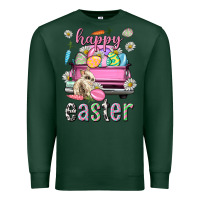 Sports Green Bunny Happy Easter truck Easter Day Premium Sweatshirt - Neo Western