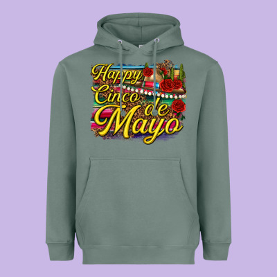 Happy Cinco De Mayo Heavyweight Hoodie Designed By Texasbilliewilder