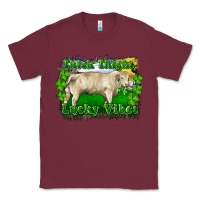 Burgundy thick thighs lucky vibes charolais bull Classic Tee - RanaPortraitStore