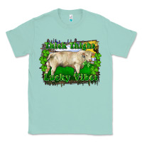 Seafoam thick thighs lucky vibes charolais bull Classic Tee - RanaPortraitStore