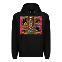 Black rodeo serape leopard glitter Premium Hoodie - Artiststas