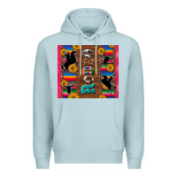Blue Mist rodeo serape leopard glitter Premium Hoodie - Artiststas