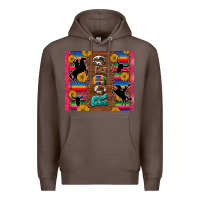 Coffee rodeo serape leopard glitter Premium Hoodie - Artiststas