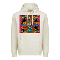 Oatmeal Heather rodeo serape leopard glitter Premium Hoodie - Artiststas