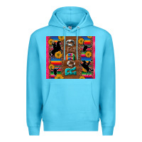 Ocean Blue rodeo serape leopard glitter Premium Hoodie - Artiststas
