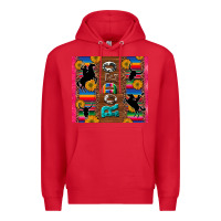 Red rodeo serape leopard glitter Premium Hoodie - Artiststas