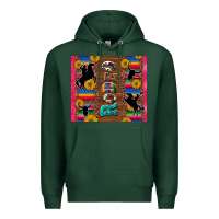 Sports Green rodeo serape leopard glitter Premium Hoodie - Artiststas