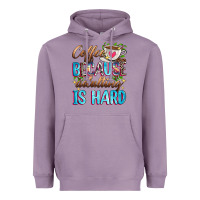 Lavender coffee because adulting is hard Heavyweight Hoodie - Zillion Design Studio