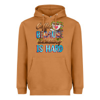 Meerkat coffee because adulting is hard Heavyweight Hoodie - Zillion Design Studio