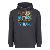 Smoke coffee because adulting is hard Heavyweight Hoodie - Zillion Design Studio