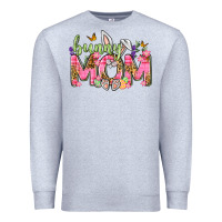 Heather Grey Bunny Mom Easter Day Premium Sweatshirt - Neo Western
