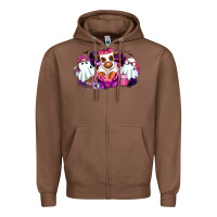 Chestnut Halloween ghost Heifer Zipper Hoodie - RanaPortraitStore
