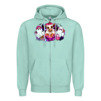 Seafoam Halloween ghost Heifer Zipper Hoodie - RanaPortraitStore