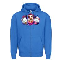 True Royal Halloween ghost Heifer Zipper Hoodie - RanaPortraitStore