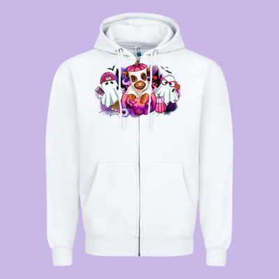 Zipper Hoodie Halloween ghost Heifer