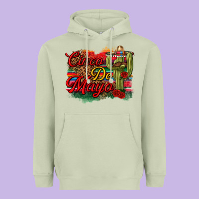 Cinco De Mayo Cactus Heavyweight Hoodie Designed By Texasbilliewilder