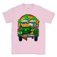 Bubblegum Pink st patricks day truck with pot of gold horseshoe a Classic Tee - RanaPortraitStore