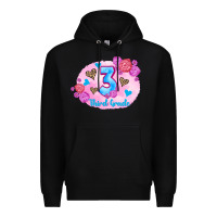 Black back to school flowers third grade 3200x2400 Premium Hoodie - AdoDesignShop