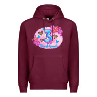 Burgundy back to school flowers third grade 3200x2400 Premium Hoodie - AdoDesignShop