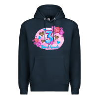 Navy back to school flowers third grade 3200x2400 Premium Hoodie - AdoDesignShop