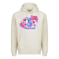 Oatmeal Heather back to school flowers third grade 3200x2400 Premium Hoodie - AdoDesignShop