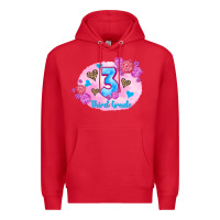 Red back to school flowers third grade 3200x2400 Premium Hoodie - AdoDesignShop