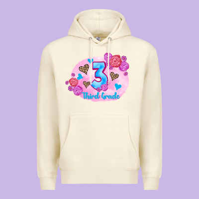 Back To School Flowers Third Grade 3200x2400 Premium Hoodie Designed By Adodesignshop