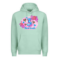 Seafoam back to school flowers third grade 3200x2400 Premium Hoodie - AdoDesignShop