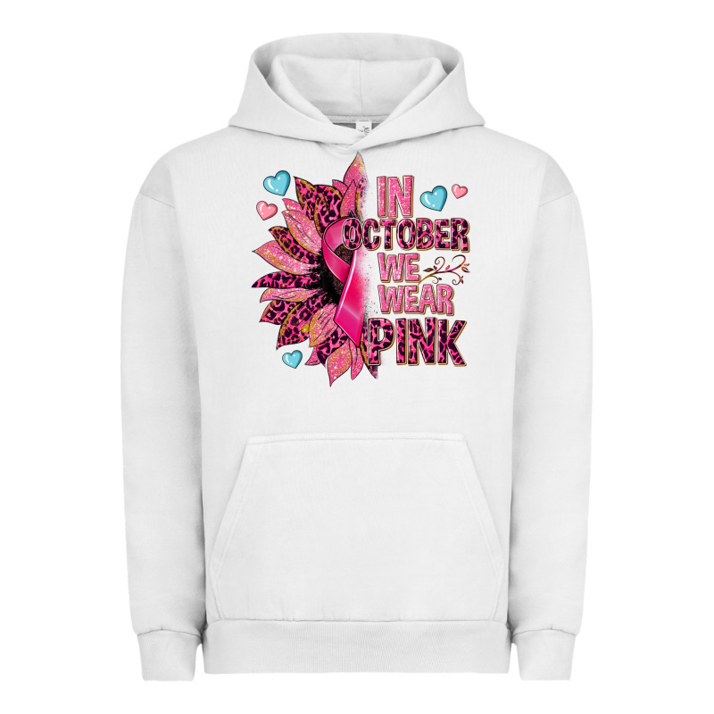 In October We Wear Pink Urban Hoodie by NancyCooperArtShop | Teevron