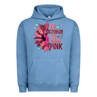 Pigment Pebble Blue In october we wear pink Urban Hoodie - NancyCooperArtShop