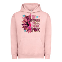 Pigment Salmon In october we wear pink Urban Hoodie - NancyCooperArtShop