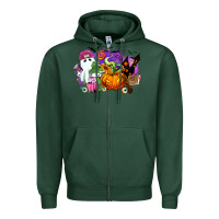 Sports Green Halloween ghost and jack o lantern Zipper Hoodie - RanaPortraitStore