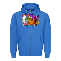 True Royal Halloween ghost and jack o lantern Zipper Hoodie - RanaPortraitStore