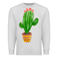 Dove Grey mexican cactus Premium Sweatshirt - FaDigitalArtStudio