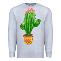 Heather Grey mexican cactus Premium Sweatshirt - FaDigitalArtStudio