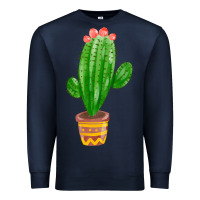 Navy mexican cactus Premium Sweatshirt - FaDigitalArtStudio