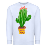 White mexican cactus Premium Sweatshirt - FaDigitalArtStudio