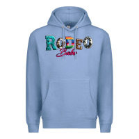 Colony Blue rodeo babe turquoise serape cowhide leopard Premium Hoodie - Artiststas