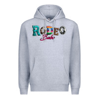 Rodeo Babe Turquoise Serape Cowhide Leopard Premium Hoodie | Teevron
