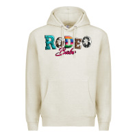 Oatmeal Heather rodeo babe turquoise serape cowhide leopard Premium Hoodie - Artiststas