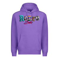 Purple rodeo babe turquoise serape cowhide leopard Premium Hoodie - Artiststas